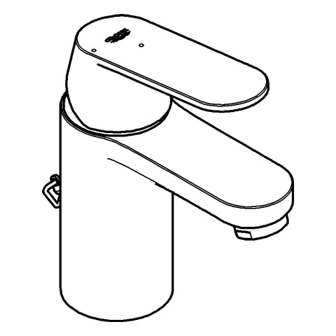 Grohe - Einhand-WT-Batterie EUROSMART C 23378 versenkb. Kette EcoJoy chrom