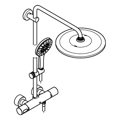 Grohe - Duschsystem RAINSHOWER SmartActive 310 26647 THM KB 26557 chrom