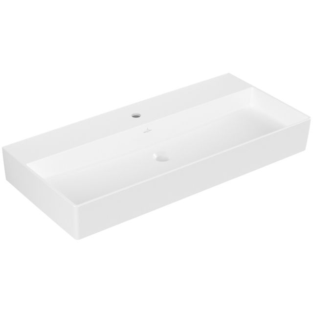 VILLEROY & BOCH - WT Memento 2.0 1000x470mm re-eckig 1HL. o. ÜL. geschl. Stone White cplus
