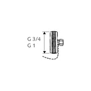 SCHELL - Verschlusskappe Kette, Dichtscheibe, G 3/4 IG, messing
