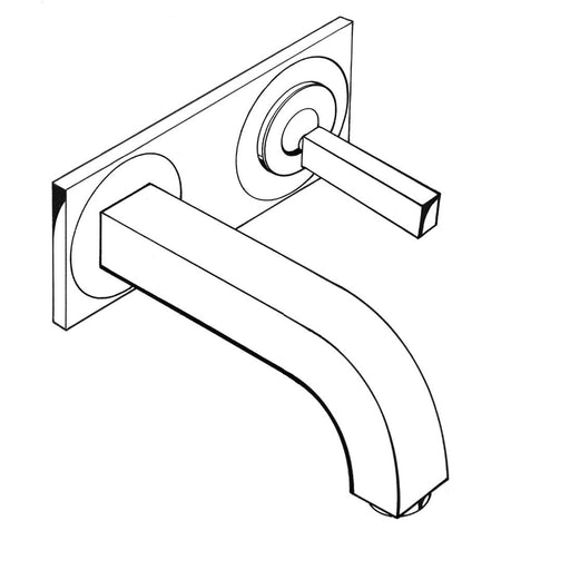 Hansgrohe - Waschtisch EHM UP AXOR CITTERIO 39112 chrom Fertigset m.Platte