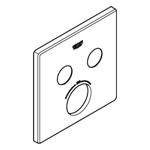 Grohe - Rosette 49039 für SmartControl für SmartControl UP-THM mit 2 ASV chrom