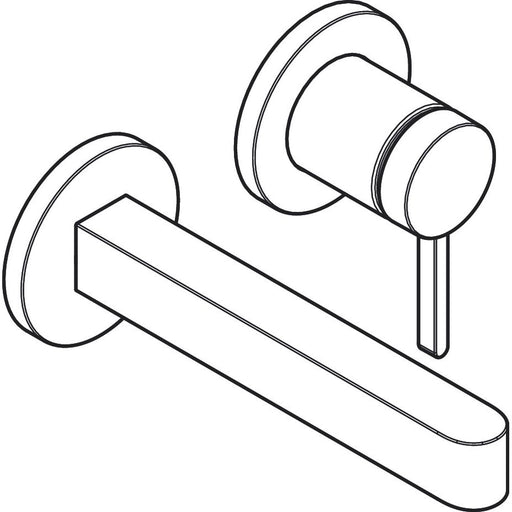 Hansgrohe - 2-Loch Waschtischmischer Unterputz FINORIS F-Set kurzer Auslauf mattschwarz