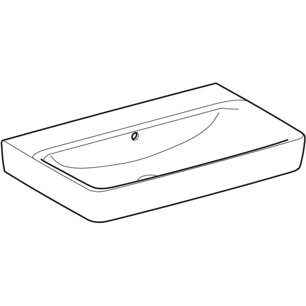 Geberit Vertriebs - RENOVA Plan Waschtisch, 75x48cm o. Hl., m. Ül., weiß, NEU