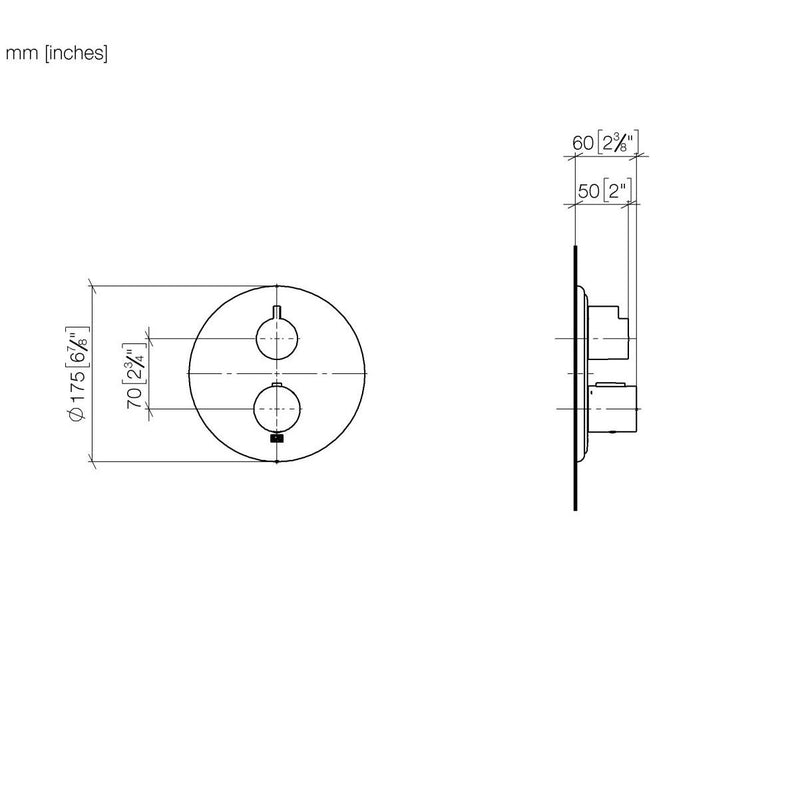 Dornbracht - UP-Therm. m. 1-Weg-Mengenreg. MADISON 36425977 platin