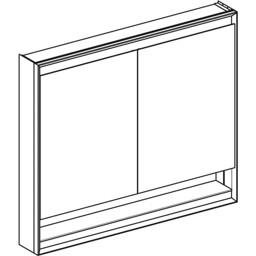 Geberit Vertriebs - ONE Spiegelschrank mit Ni/Comf.Light 2 Türen, AP-Mont., 105x90x15cm, weiß