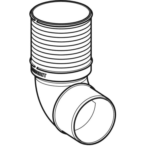 Geberit Vertriebs - Silent-PP WC Anschlussbogen 90Gr d90 390493111 weiß
