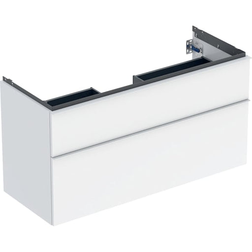Geberit Vertriebs - iCon Unterschrank für WT, 2 Schubl. 118,4x61,5x47,6cm, weiß hgl/Gr.weiß matt