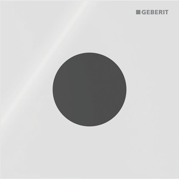 Geberit Vertriebs - Typ 40 UR-Strg. m. elektron. Sp-Ausl. Netz.-Betr., Round, Glas, weiß