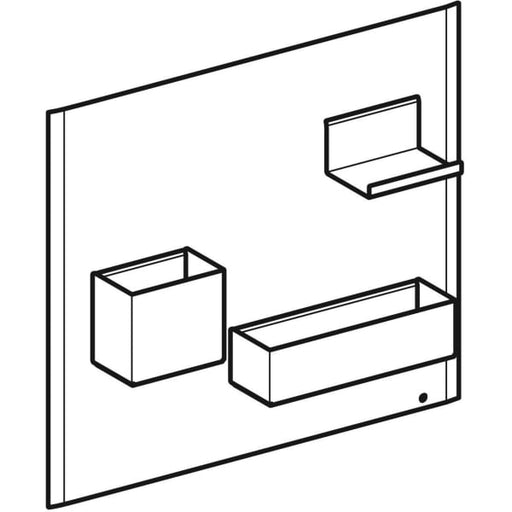 Geberit Vertriebs - Magnettafel mit Stauboxen schwarz