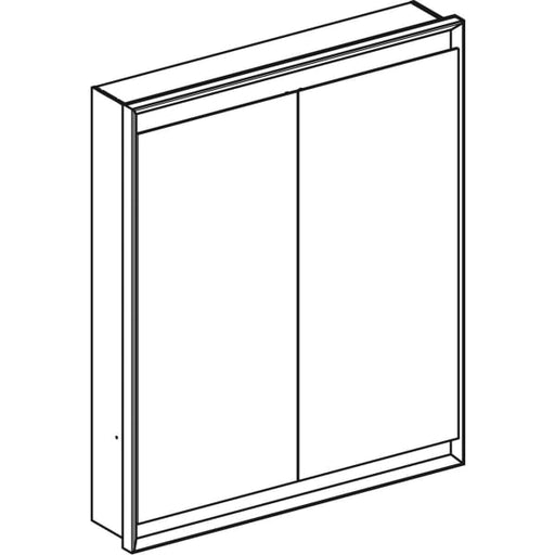 Geberit Vertriebs - ONE Spiegelschrank mit ComfortLight 2 Türen, UP-Mont., 75x90x15cm, weiß