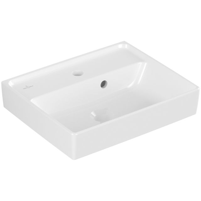 VILLEROY & BOCH - Handwaschbecken COLLARO 433445 450x370mm Eckig mit Überlauf Weiß Alpin