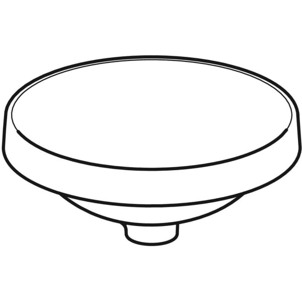 Geberit Vertriebs - Einbau-WT VARIFORM, rund, d:400mm ohne Hahnloch, ohne Überlauf, weiß
