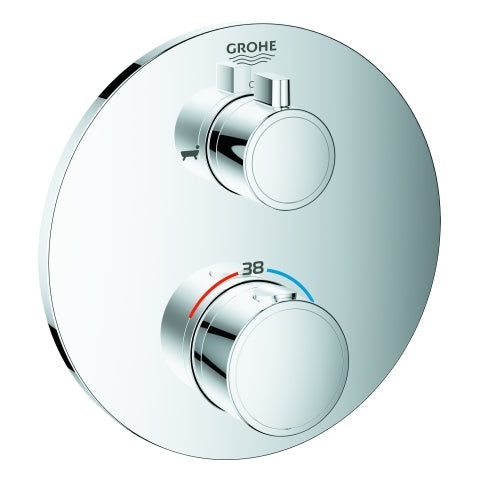 Grohe - THM-Wannenbatterie GROHTHERM 24077 2 Abg. FMS f. RAPIDO SmartBox rund chrom