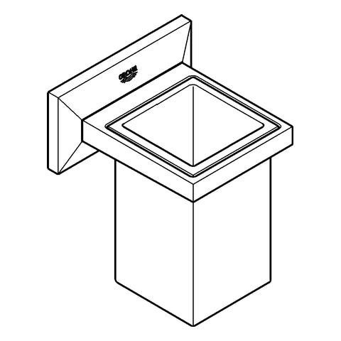 Grohe - Glashalter mit Glas ALLURE 40493 Brilliant chrom