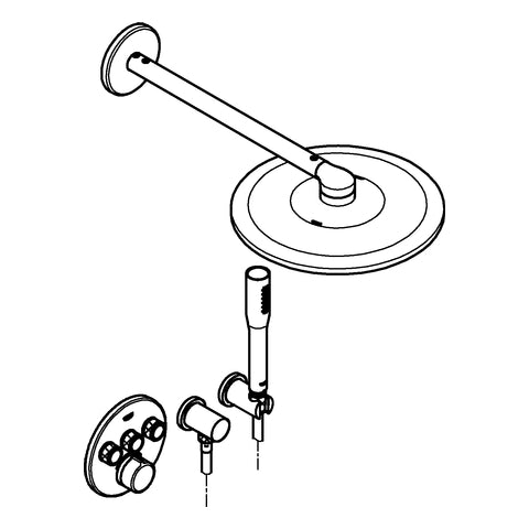 Grohe - UP-Duschsystem SmartControl Mischer 34709 rund mit 3 ASV chrom