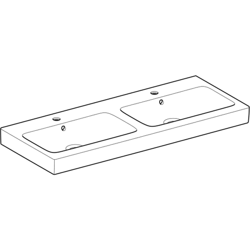 Geberit Vertriebs - Doppelwaschtisch ICON 124120 1200x485mm weiß