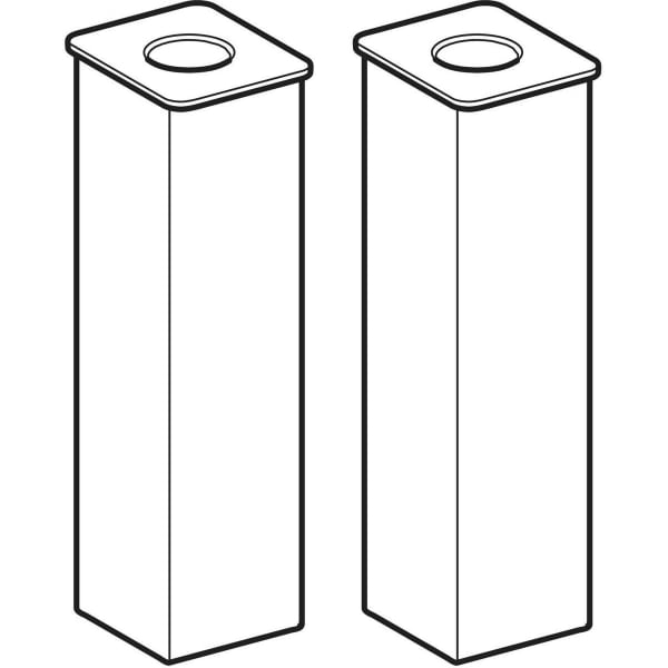 Geberit Vertriebs - Möbelfüße RENOVA NR.1 COMPRIMO (2 Stück) Aluminium matt