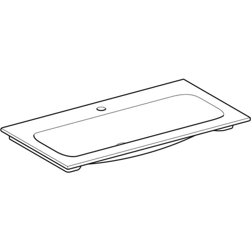 Geberit Vertriebs - iCon Light Möbelwaschtisch 90x48cm mit Hahnloch, ohne Überlauf, weiß