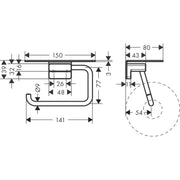 Hansgrohe - Papierrollenhalter mit Ablage ADDSTORIS BBR