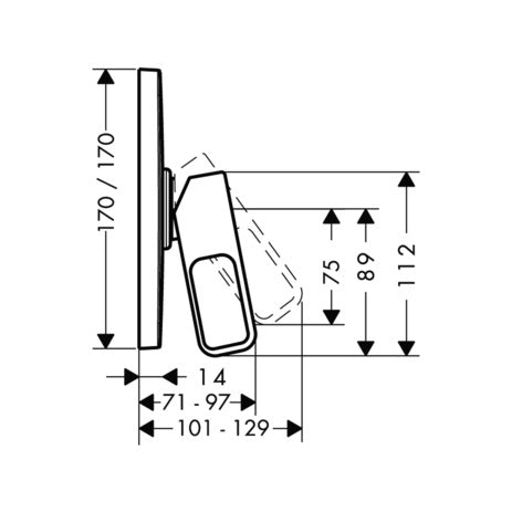 Hansgrohe - Brausenmischer Unterputz AXOR Urquiola Fertigset chrom