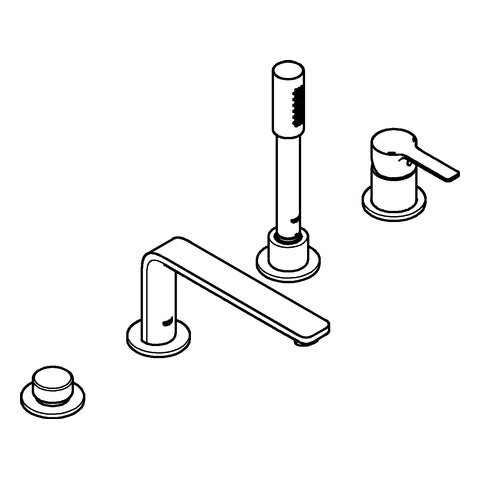 Grohe - 4-Loch EH-Wannenkombination LINEARE 19577 chrom