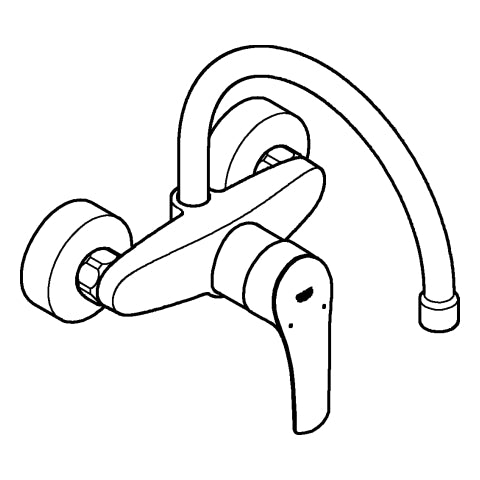 Grohe - EH-Spültischbatterie Eurosmart 32482_3 Wandmontage Ausl. 244mm chrom