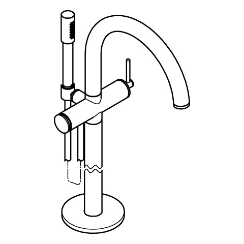 Grohe - EH-Wannenbatterie Atrio 24368 FMS Bodenmontage supersteel