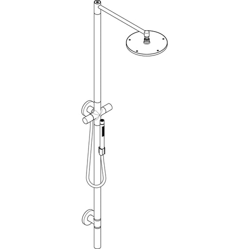 Hansgrohe - Duschsäule Axor Starck mit Thermostat und Kopfbrause 240 1jet mattschwarz