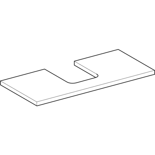 Geberit Vertriebs - ONE WT-Pl. Aus mi. f. AWT Schalenform 105x3x47cm, weiß hgl