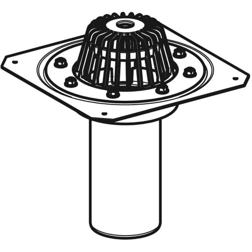 Geberit Vertriebs - Dachwassereinlauf mit Befestigungsfl. für Dachabdichtungsfolie d110 7L/s
