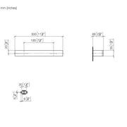 Dornbracht - Wannengriff 300 mm MEM 83030780-00 416x133x80 chrom