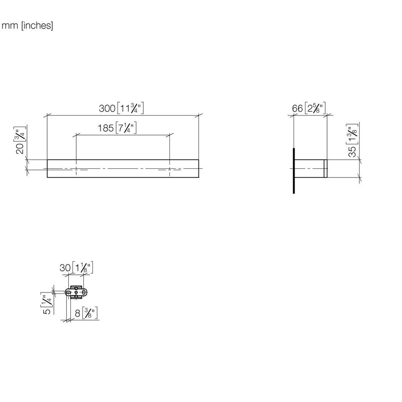 Dornbracht - Wannengriff 300 mm MEM 83030780-00 416x133x80 chrom