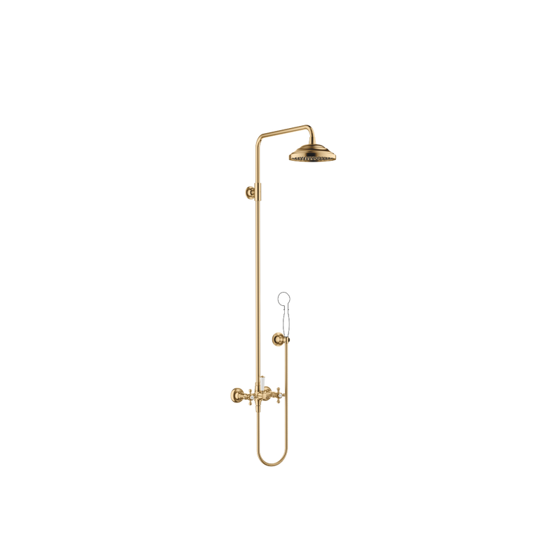 Dornbracht - Showerpipe mit Brausebatterie MADISON 26632360 messing gebürstet