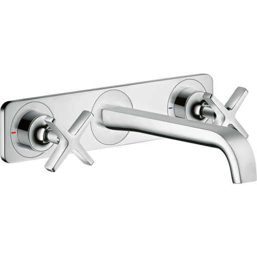 Hansgrohe - 3-L.Waschtischarmatur AXOR CITTERIO E Fertigset Wandmontage chrom mit Platte