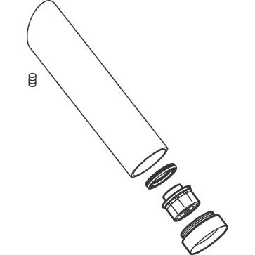 Hansgrohe - Einlaufrohr Axor Starck 3-Loch Wasch- tischarmatur chrom beschriftet