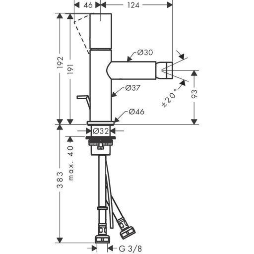 Hansgrohe - Bidetmischer AXOR Uno Zerogriff chrom
