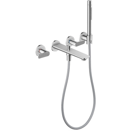 Hansgrohe - 3-Loch Fertigset Wannemisch.Wand UP Axor Citterio C mit HB Cubic cut chrom