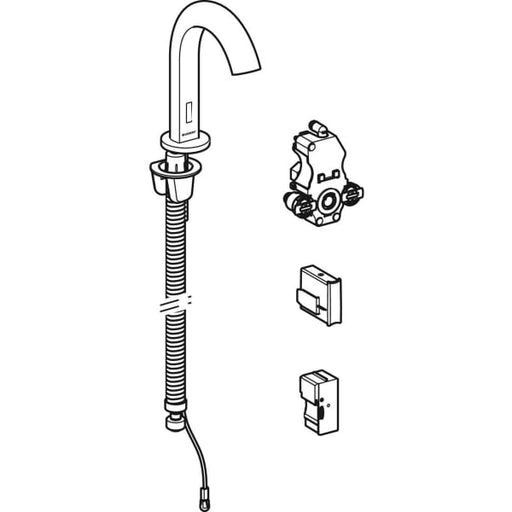 Geberit Vertriebs - Piave WT-Arm., Standmontage, Netz für UP-Funkt.Box, m.Misch., edst.gebü