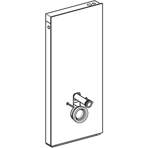Geberit Vertriebs - Monolith Plus Sanitärmodul f. WWC 114cm Steinzeug Schieferop., alu.schwchr
