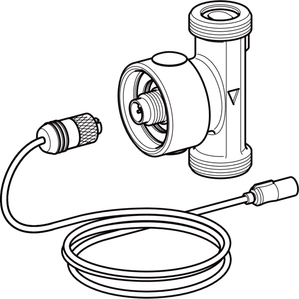 Geberit Vertriebs - Temperatur- und Volumenstromsensor mit Buchsenende, extern, G1 1/4, DN25