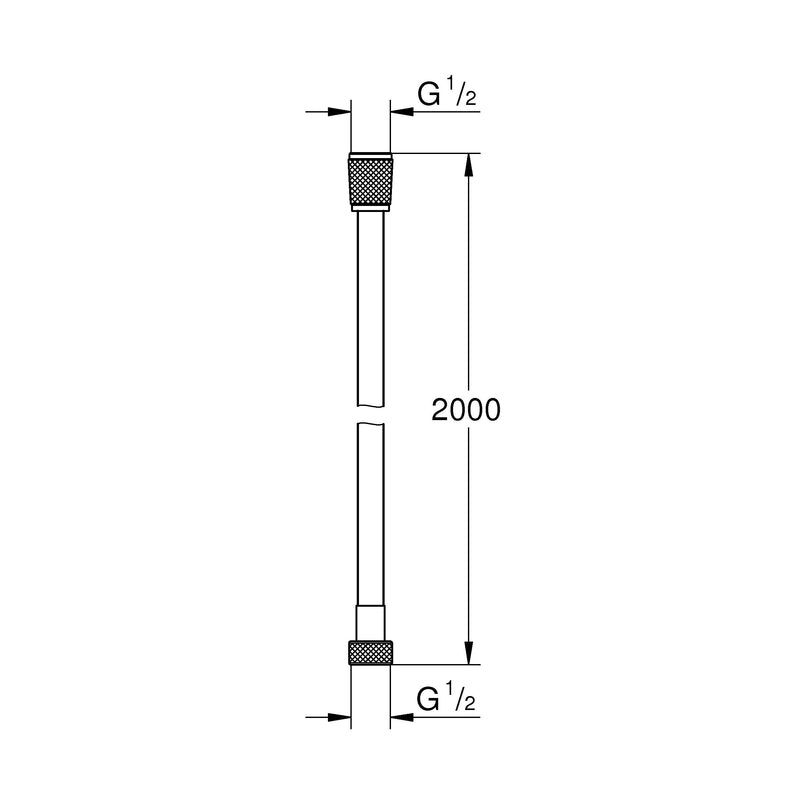 Grohe - Brauseschlauch Silverflex TwistStop 27137_1 2000 mm chrom