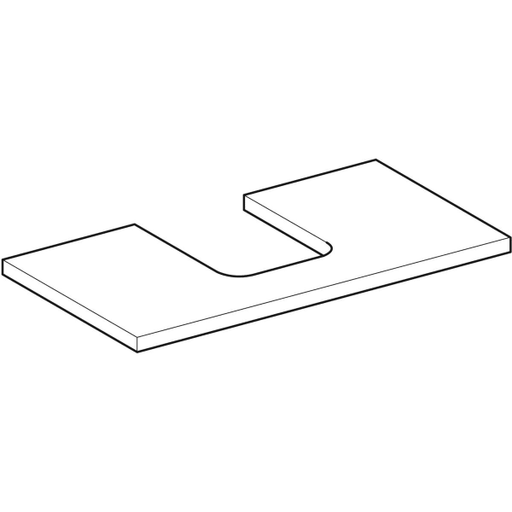 Geberit Vertriebs - ONE WT-Pl. Aus mi. f. AWT Schalenform 90x3x47cm, lava matt