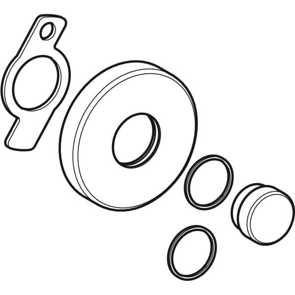 Geberit Vertriebs - Set Abdeckrosette, zu UP-Kugelhahn DN1=8 / 12 / 15 / 20 hochglanz-verchromt