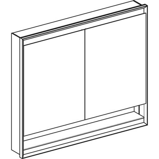Geberit Vertriebs - ONE Spiegelschrank mit Ni/Comf.Light 2 Türen, UP-Mont., 105x90x15cm, alu