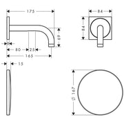 Hansgrohe - Waschtischmischer UP AXOR Uno 2 Elektronik matt schwarz kurzer Auslauf