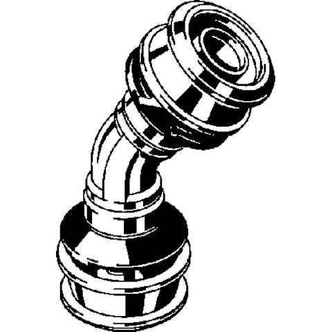 Viega - Winkelkupplung RAXOFIX 5326 50mm Siliziumbronze 45 Grad
