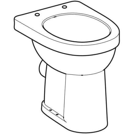 Geberit Vertriebs - Flachspül-WC RENOVA Nr.1 Comfort, 6l bodenst., waagr., H:490mm, weiß, Tect