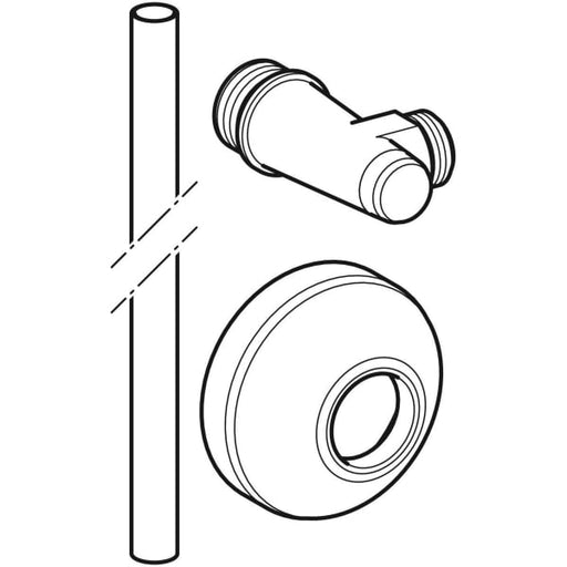 Geberit Vertriebs - Eckventil 1/2 mit Rohr und Rosette