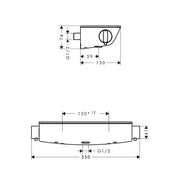 Hansgrohe - Thermostat ECOSTAT Select Brause Aufputz weiß/chrom Renovation